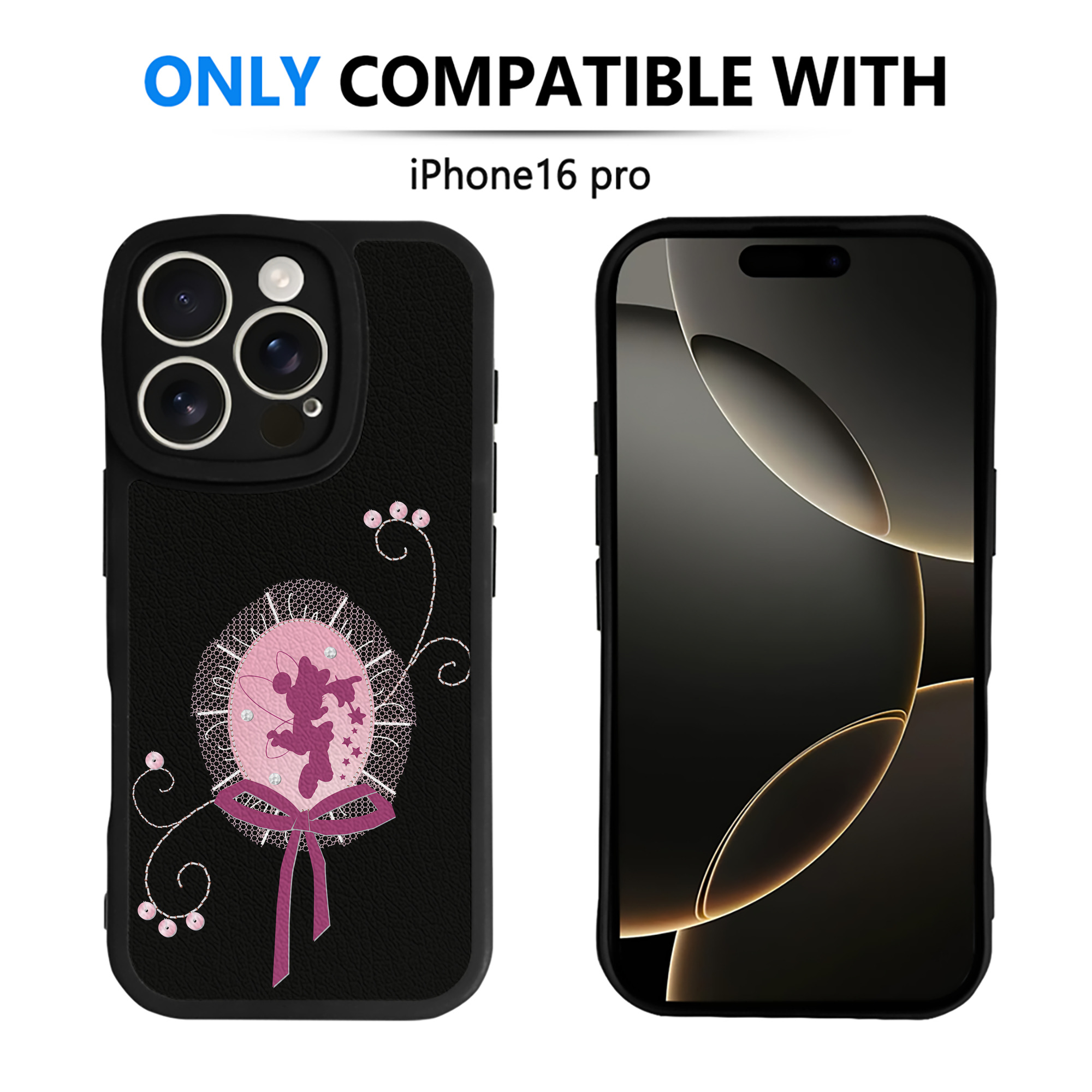 （画像用） ミッキーマウス Mickey Mouse 【iPhone 16シリーズ対応】シリコンスマホケース（レザー調） 材質：シリコン